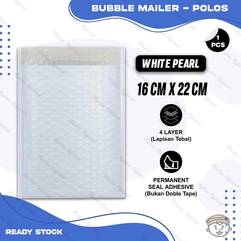 

Plastik Packing BUBBLE MAILER Kantong Polybubble Amplop Bubble Envelope Polymailer Olshop Polos Ukuran 16X22