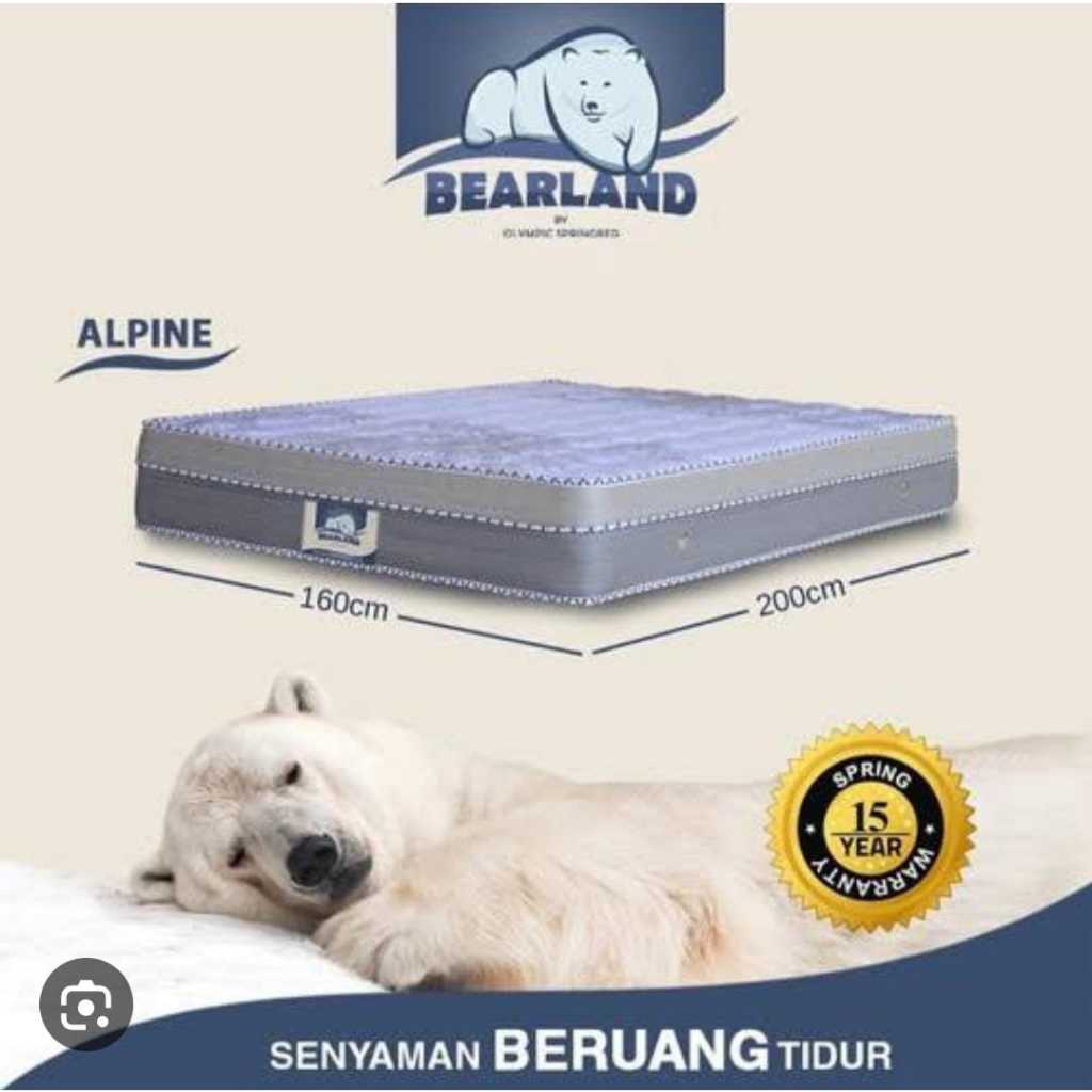 Springbed kasur Bearland grizzly plushtop by olympic type Alpine