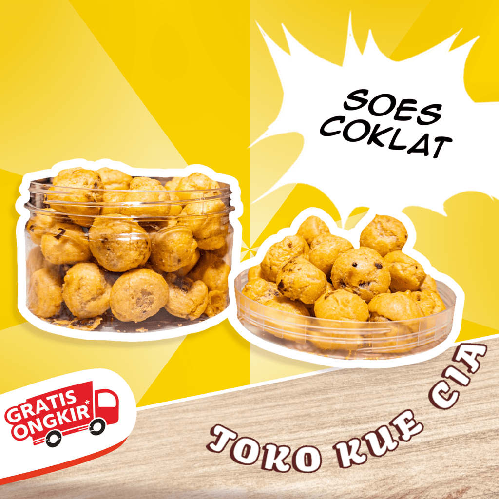 

1KG SOES COKELAT - Soes Kering Rasa Cokelat / Snack Kering by Toko Cia