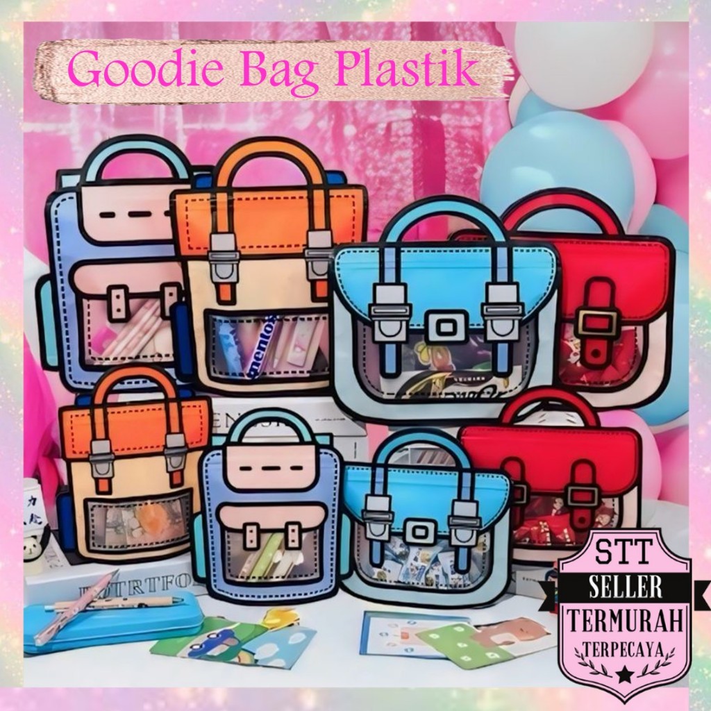 

STT Goodie Bag Plastik Standing Pouch 2D Ulang Tahun Anak Motif Tas Ransel Plastik Bingkisan Makanan Tas Hampers Snack Ulang Tahun Anak Bungkusan Plastik Cookies Lucu Pesta Perayaan