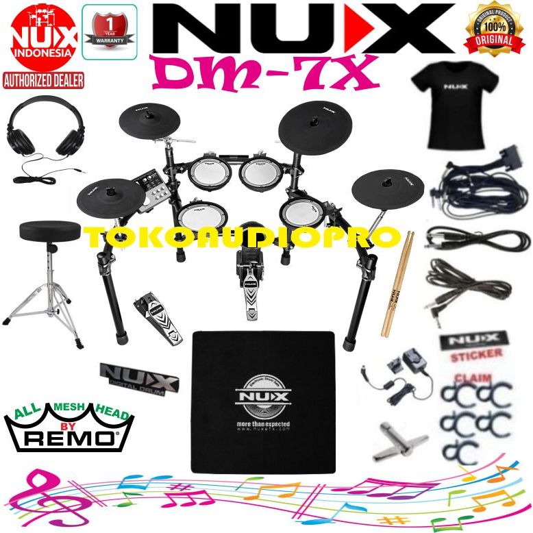 Nux DM7X Digital Drum Kit Paket Drum Rug NUX DM-7X