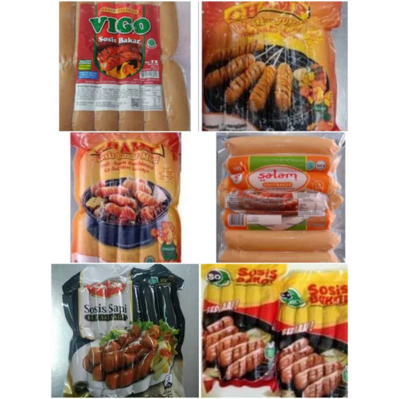 

Salam sosis bakar, champ sosis ayam bakar jumbo, yona sosis bakar mini original, vigo sosis sapi bakar, sonice sosis ayam bakar, cham p sosis ayam bakar mini