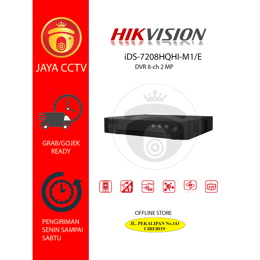 DVR HIKVISION 8 CHANNEL - 7208HQHI-M1/E