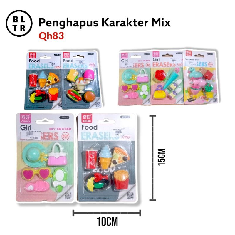 

PAK/ PENGHAPUS KARAKTER LUCU ISI 5pcs SET QIHAO (qh83) /NEW ORIGINAL