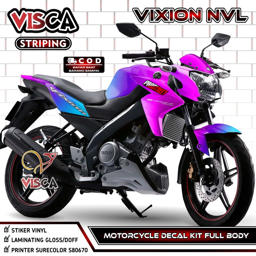 Decal Vixion NVL - Stiker Vixion NVL - Dekal Vixion NVL Full Body - Striping Vixion NVL Variasi - De