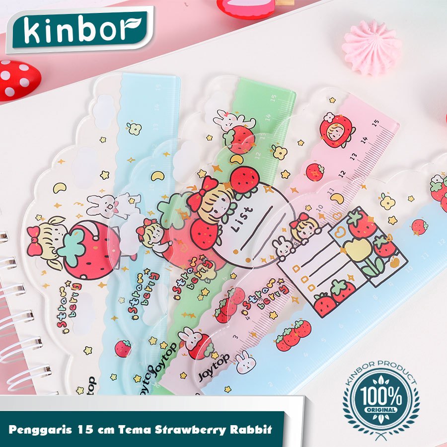 

Penggaris 15 cm Stawberry Rabbit/ Penggaris Sekolah Kantor / Penggaris Bermotif Lucu