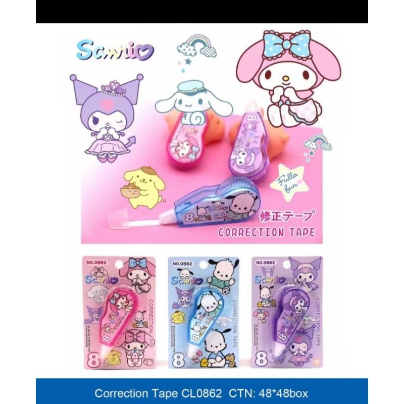 

tipex kerta 8 motif sanrio satuan