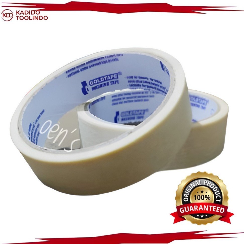 

Isolasi kertas masking tape gold tape ukuran 1 inch / 24 mm