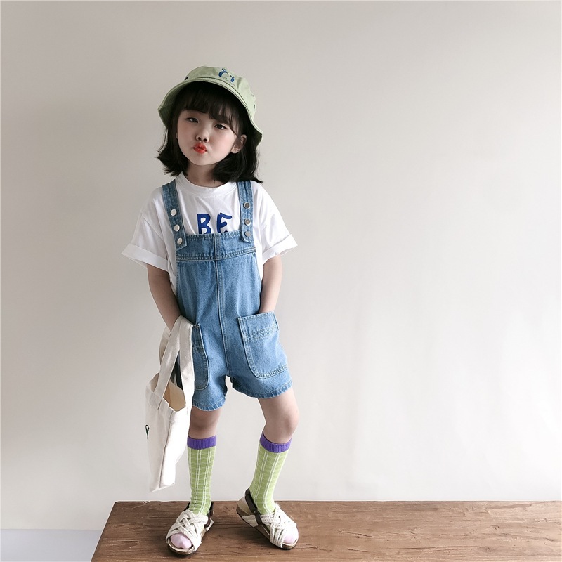 Baju Kodok Rompi Jeans Anak Perempuan / Overall Jeans Anak Cewek Lembut Premium