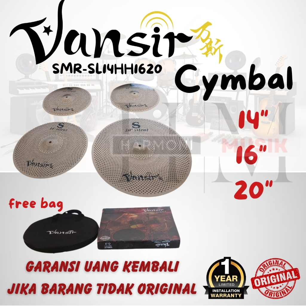 Cymbal Vansir Silent Cymbal Series 14,16,20 Bag Vansir CymbaL Set Cymbal Set