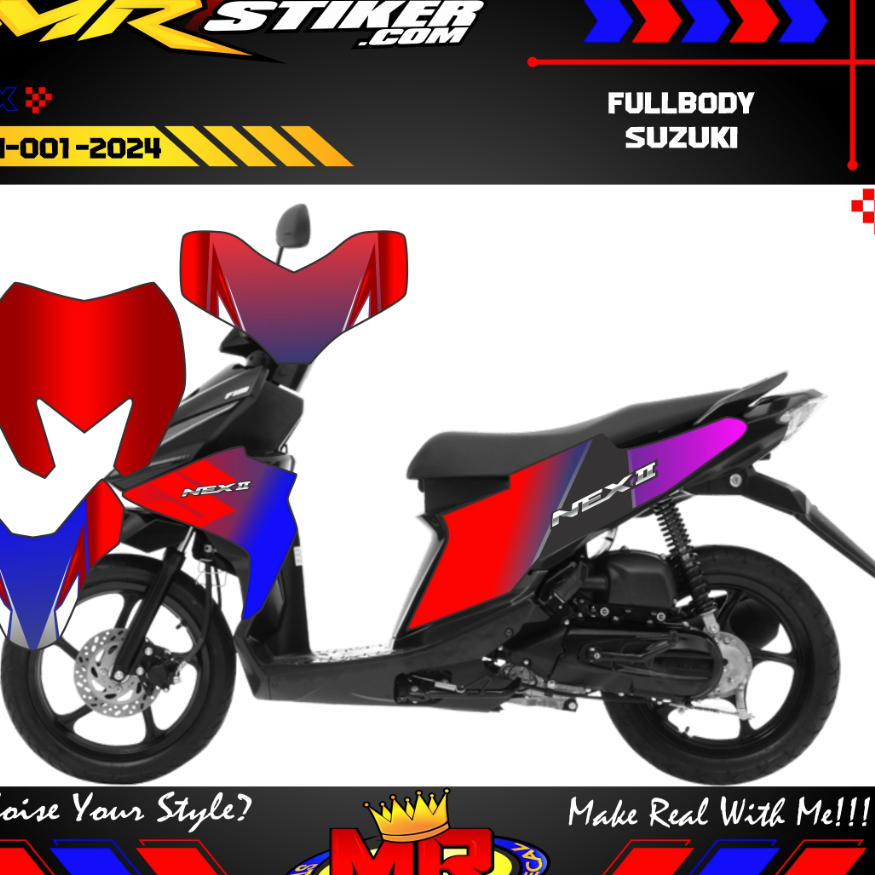 Striping Custom Suzuki NEX 2  Striping NEX 2 Decal Custom  Sticker Suzuki NEX 2