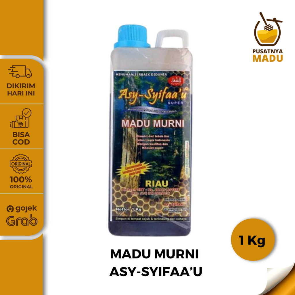 

ASY SYIFAAU Madu Hutan asli 1kg Madu Murni 100%