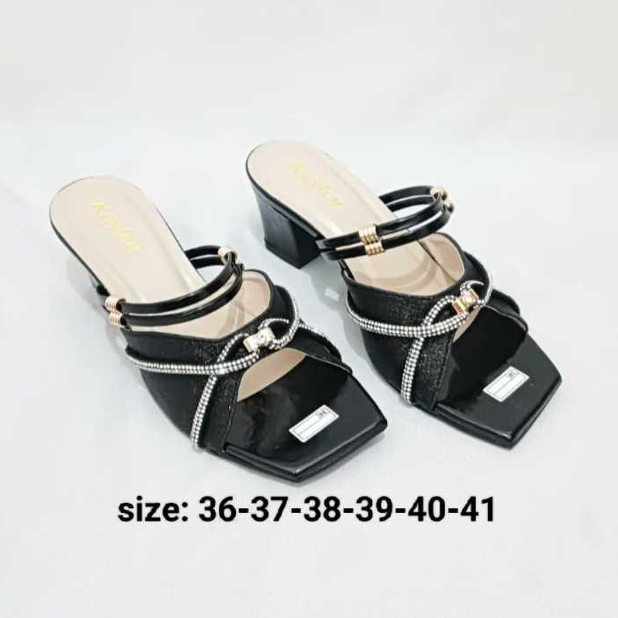 Sendal wanita Dewasa Gliter Heels Pesta Bianca 01