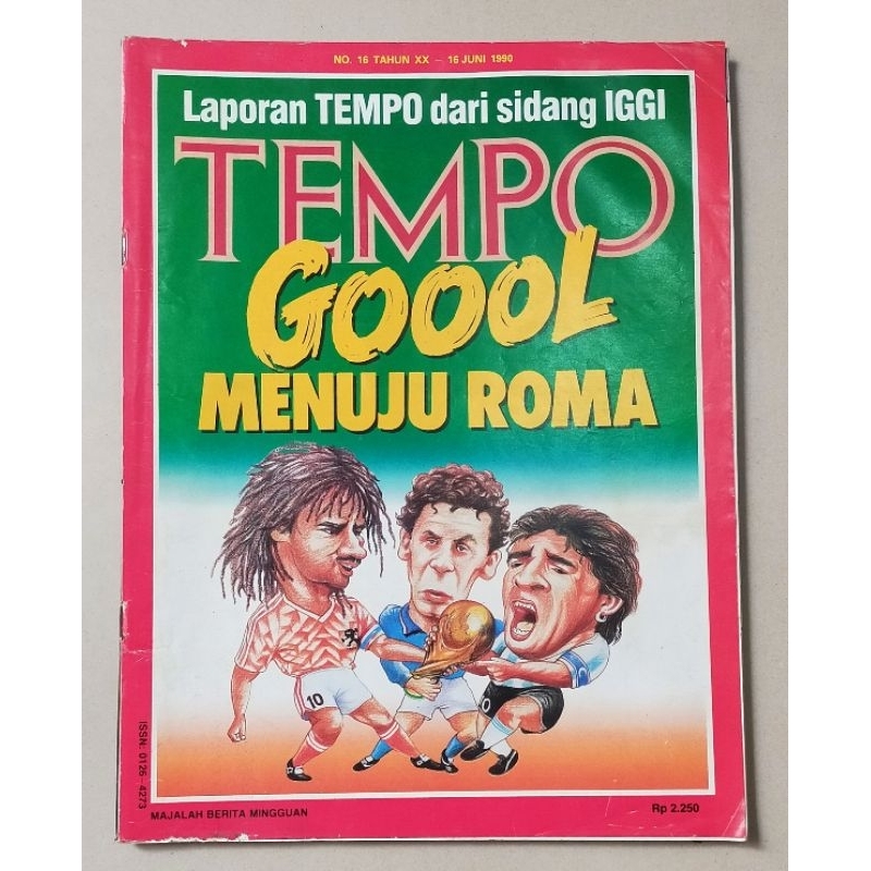 Majalah Tempo 16 Juni 1990 : Bola - Goool Menuju Roma - Piala Dunia '90 Italia