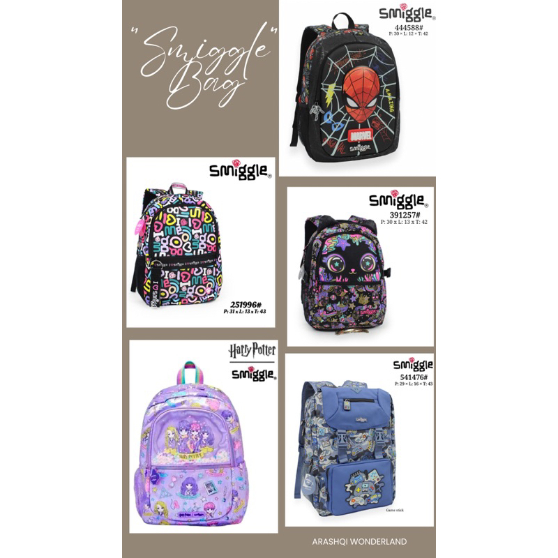 TAS SEKOLAH ANAK LAKI LAKI PEREMPUAN -TAS SMIGGLE ANAK