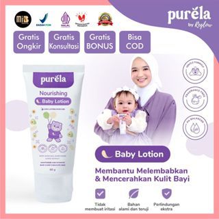 Purela Nourishing Baby Lotion 60gr  Membantu Mencerahkan & Melembabkan Kulit Bayi