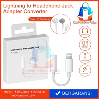 SAMBUNGAN HF IPHONE HEADSET JACK ADAPTER LIGHTNING TO HEADPHONE JACK ADAPTER 3.5mm