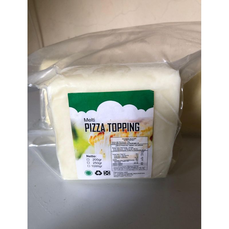 

Keju Mozzarella Melti Pizza Topping 1kg