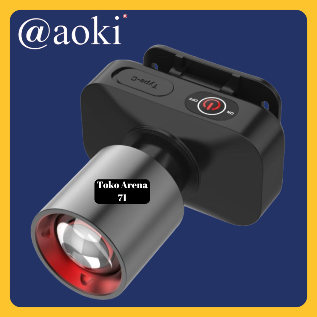 Senter Kepala ZOOM AOKI AK-3685A 60W 60Watt 60 Watt 60 W HEADLAMP ZOOM AOKI AK3685A