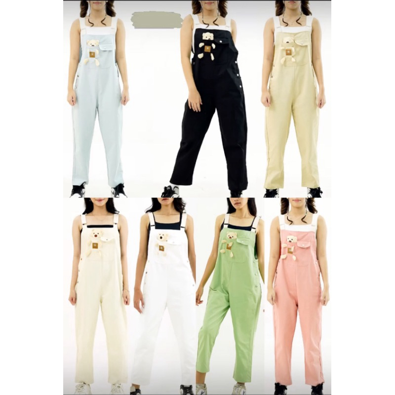 Overall Teddy Bear Wanita Dewasa Premium/Celana Kodok Wanita Boneka/Jumpsuit Celana Panjang Wanita