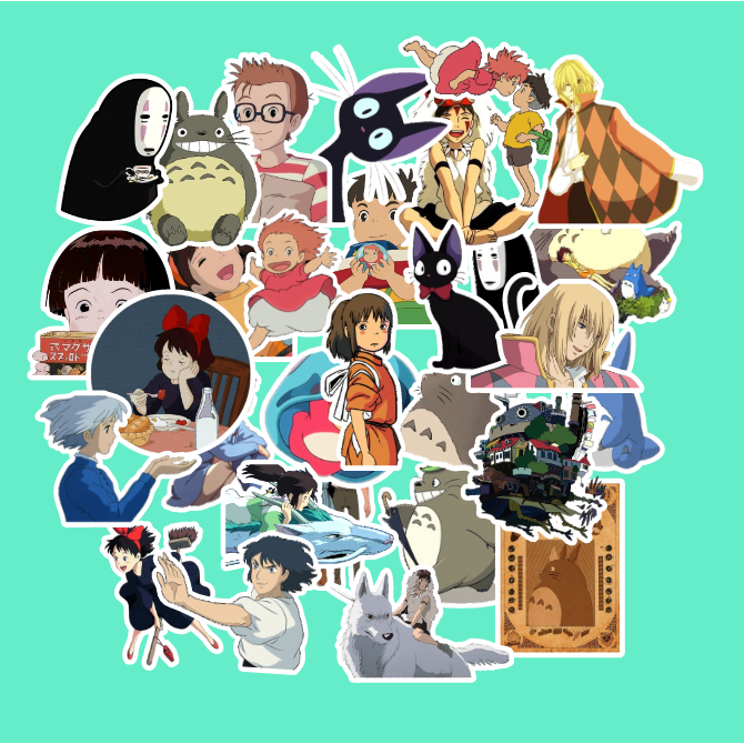 

Stiker Pack Ghibli Kekinian Keren Aesthetic HP Laptop Tab Notebook (27 pcs)