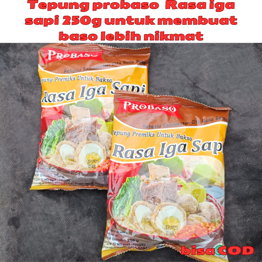 

Probaso tepung adonan bakso rasa iga sapi spesial instan 250g membuat bakso lebih nikmat dan gurih