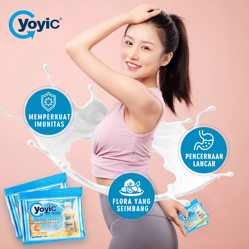 12Rb=5Sachet+6Botol[ YoyiC Probiotics Powder],Probiotik Bakteri Baik Mengatasi Masalah Pencernaan | 