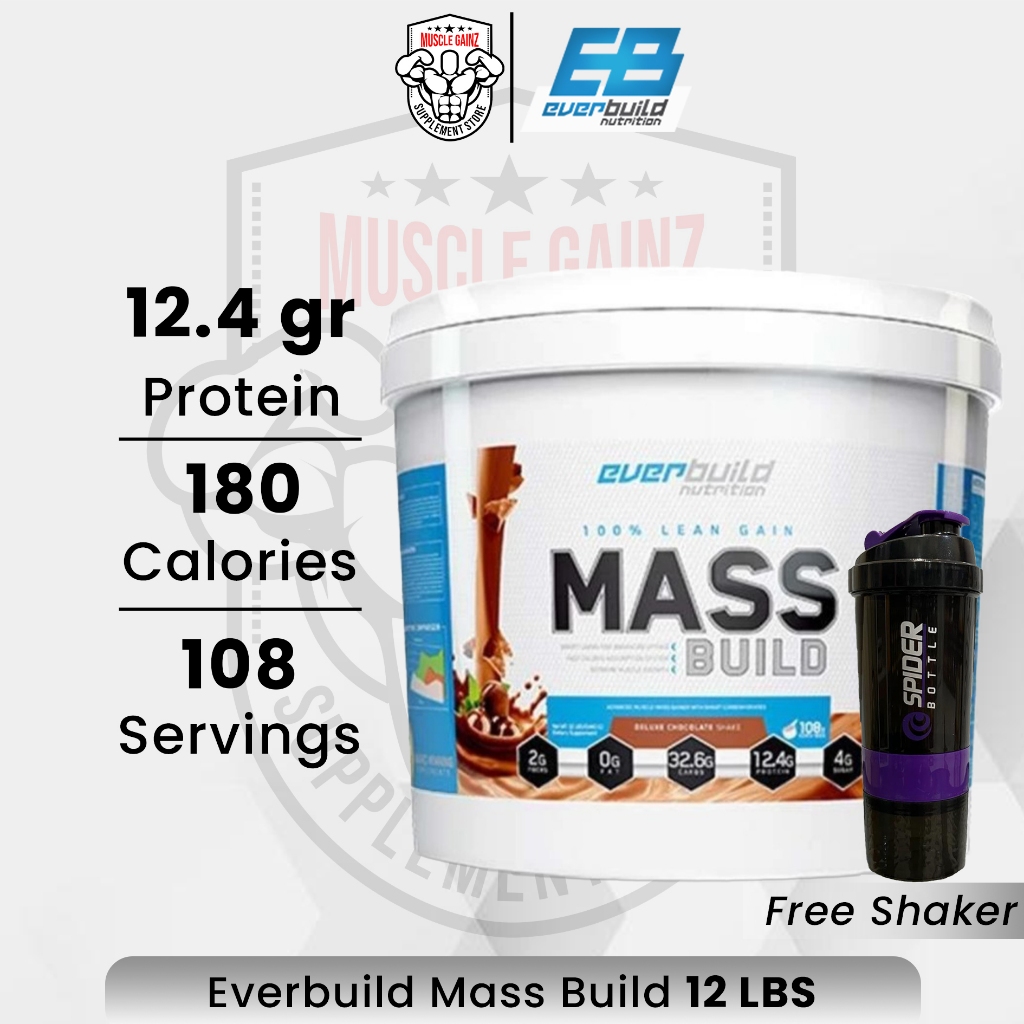Everbuild Mass Build 12 Lbs Gainer Susu Penambah Berat Badan