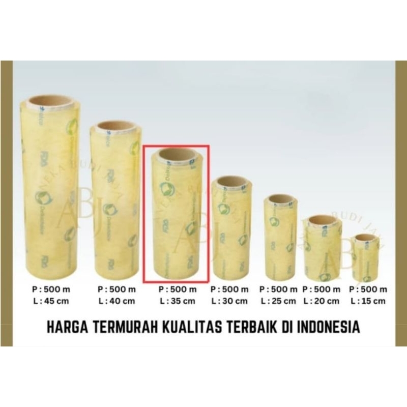 plastik wraping 35 cm panjang 500m