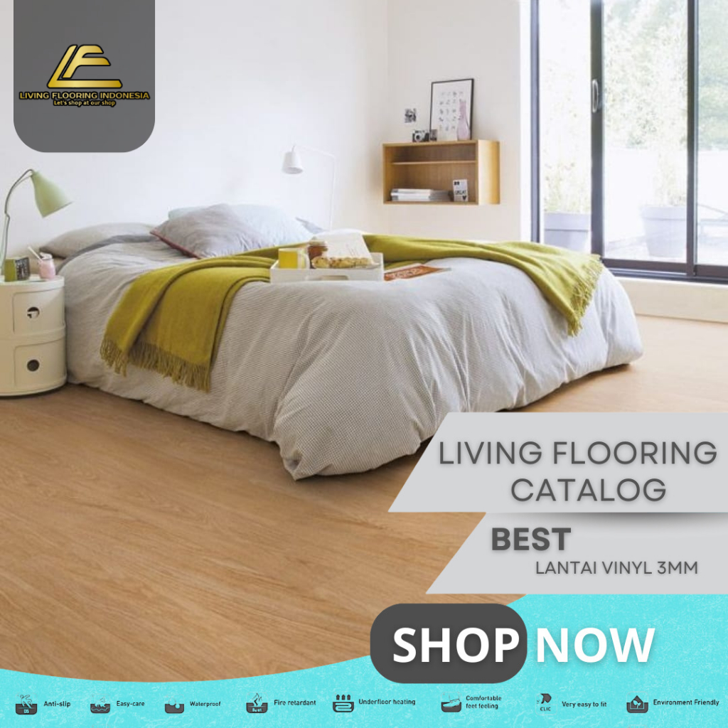 Lantai Vinyl Taco 3mm | Lantai Vinyl Motif Kayu