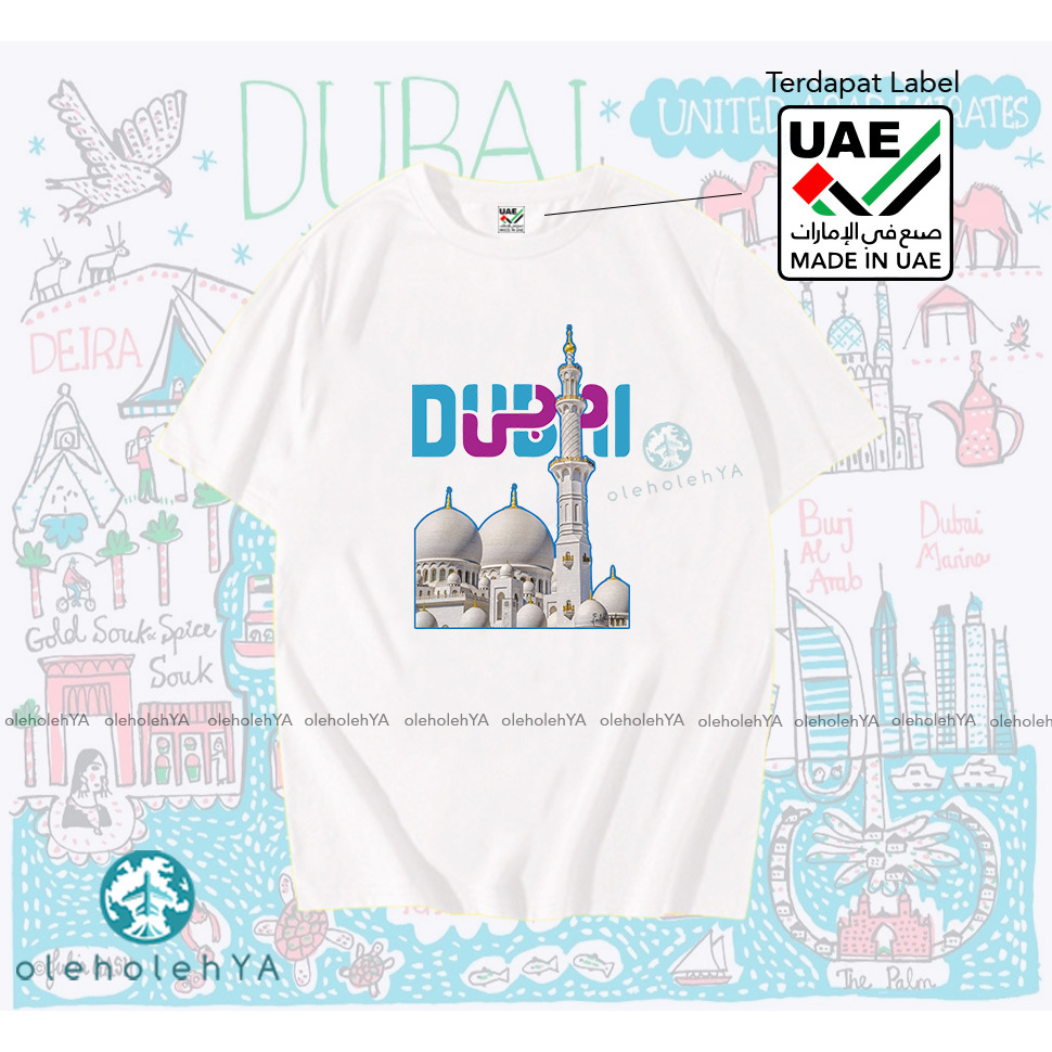 TYPE 1 Dubai - KAOS OLEH OLEH DUBAI PREMIUM TAG LABEL MADE IN UEA - BAJU SOUVENIR DUBAI UEA - Kaos I