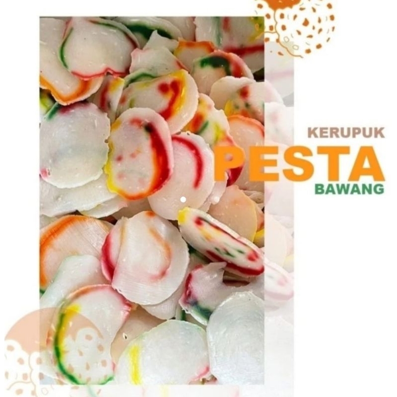 

Kerupuk Bawang Pesta Sedang Warna Warni Kerupuk Gado Gado 250 gr (repack)