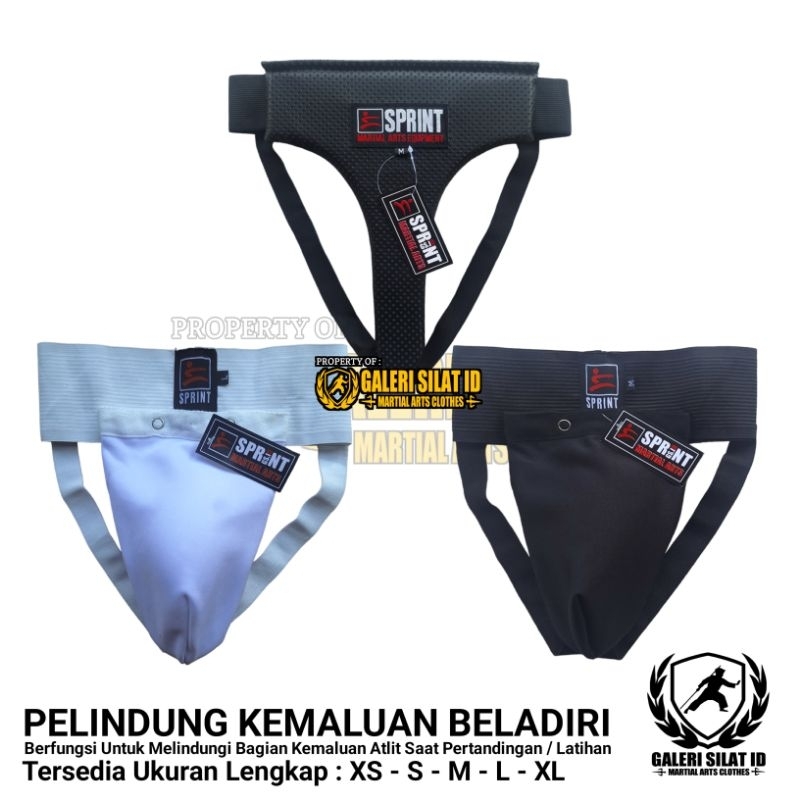 Pelindung Kemaluan Pencak Silat Warna Hitam - Genetle Dekker - Deker Silat - Shin Guard - Groin Guar