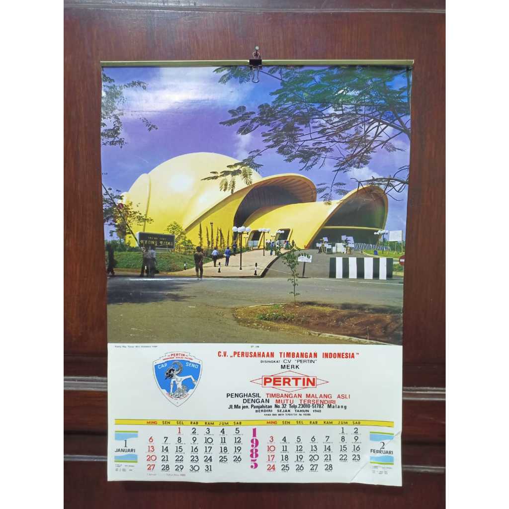 

Koleksi Jadul Kalender Tahun 1985 PERTIN Malang