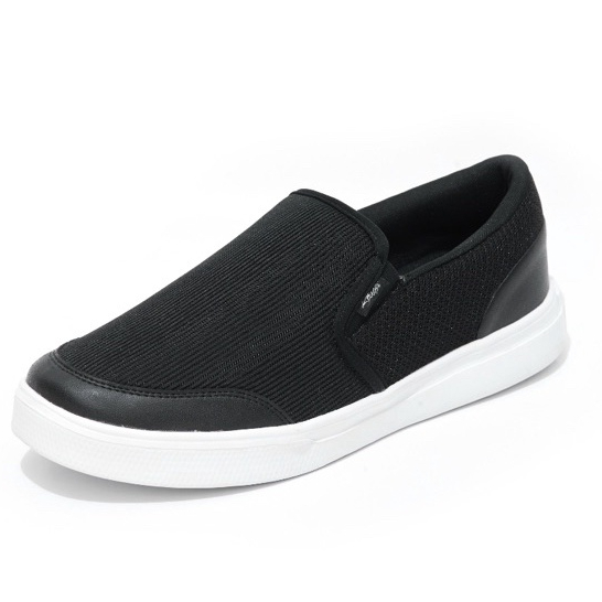 Sepatu Hitam Casual Slip On Kuliah Kerja Santai Kasogi Askara