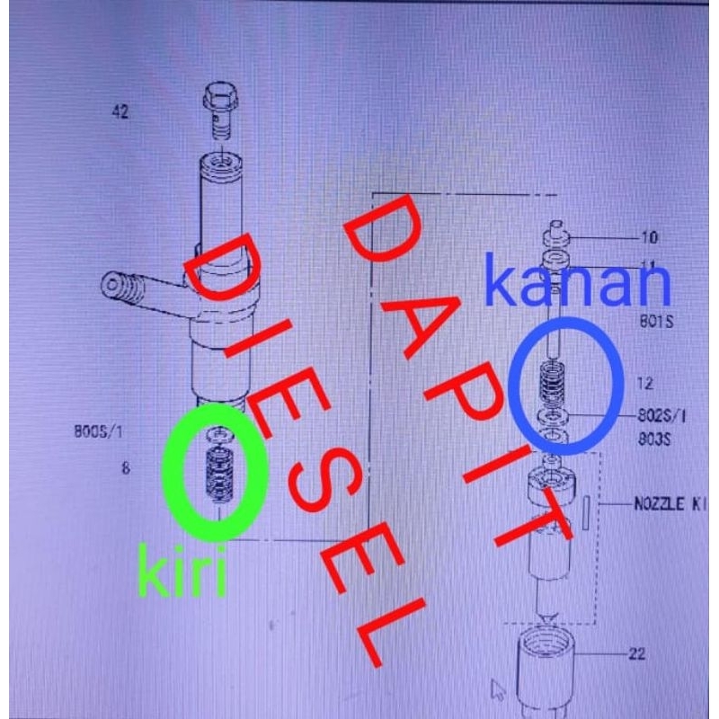 Spring Nozzle Isuzu Panther 2.5 Turbo Euro 2 merk ZEXEL ASLI ORIGINAL harga satuan