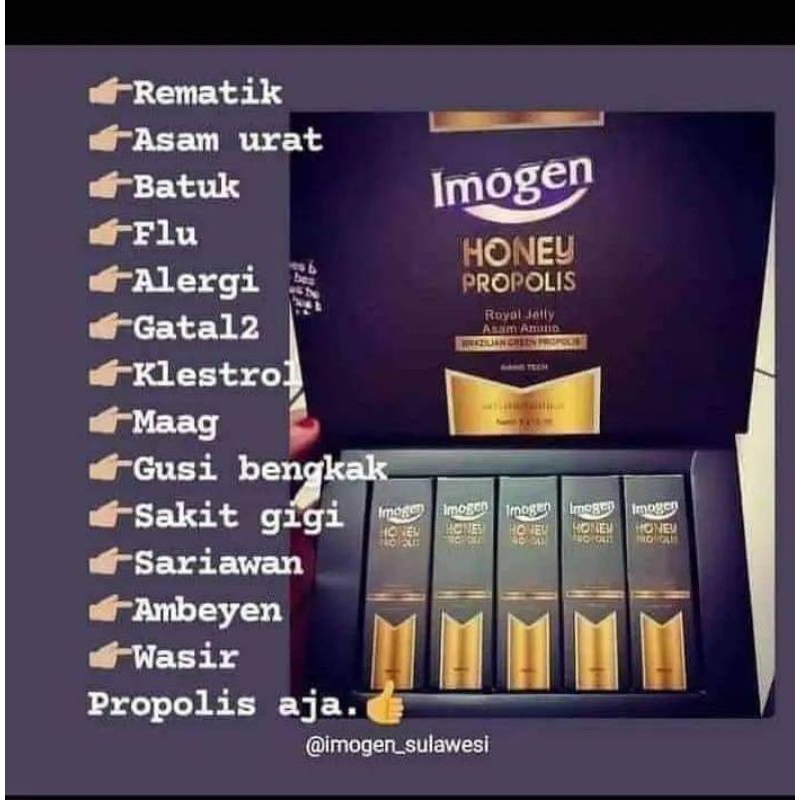 imogen honey propolis (1 botol,ukuran 10ML)