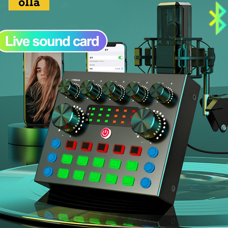 Terlaris OllaV8S SoundCard Bluetooth Audio Usb External  SoundCard v8 plus
