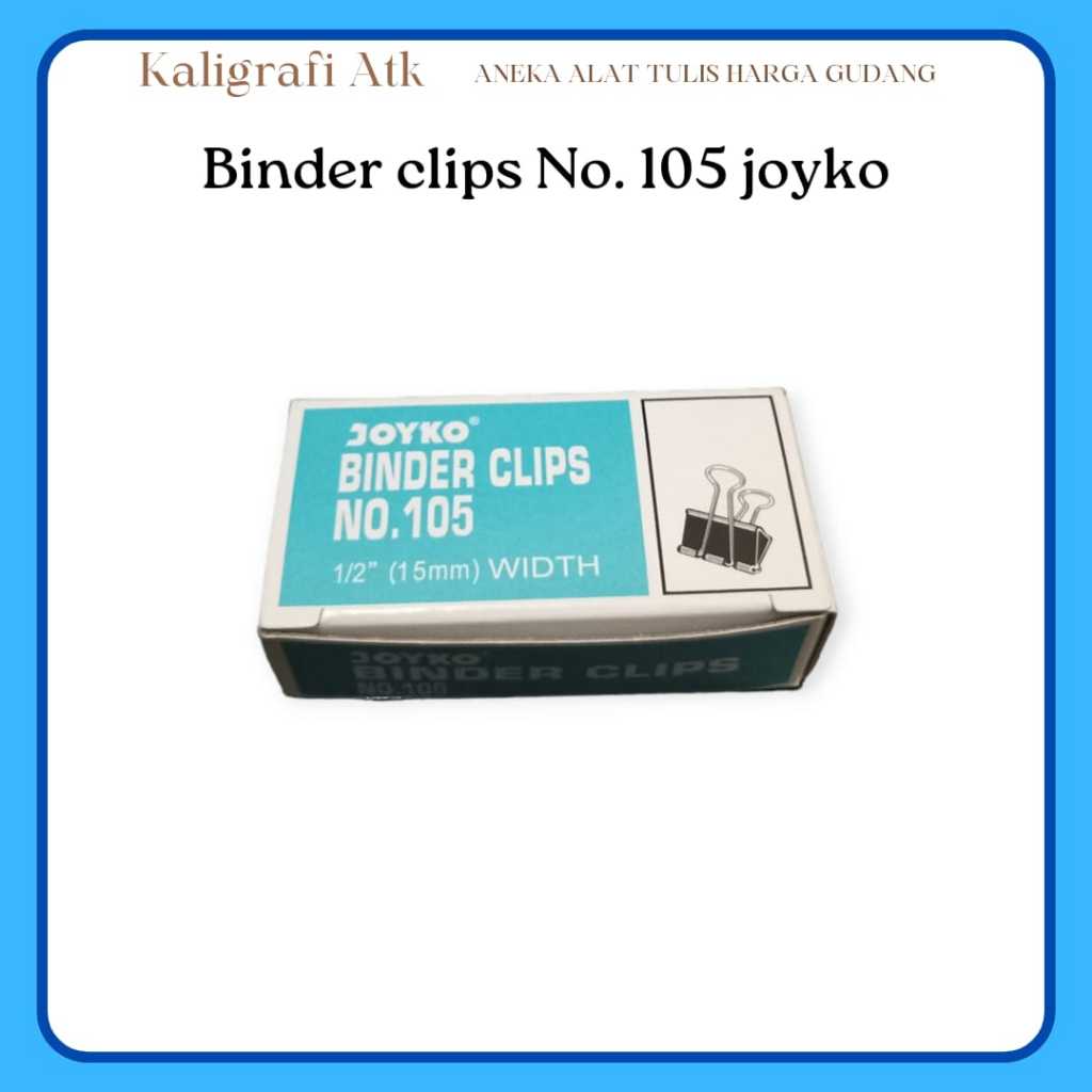 

Binder klip penjepit kertas ukuran 105 1 pack isi 12 pcs Joyko