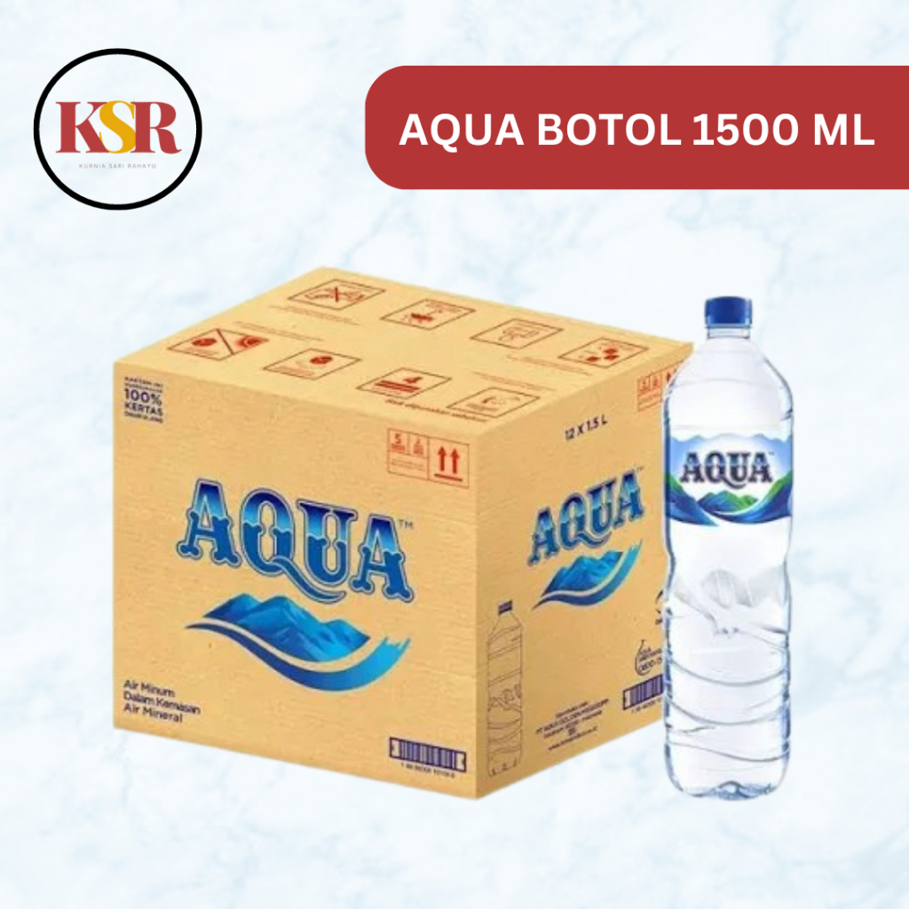 

[KSR] AQUA Botol 1500ml Dus - 12 x 1500 ML [ Khusus Bandung ]