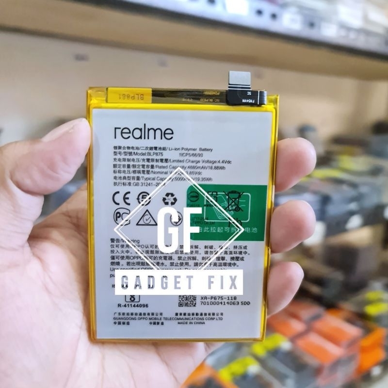 Baterai Batre BLP875 Original HP Realme C55 RMX3710 Battery Batrei Tanam
