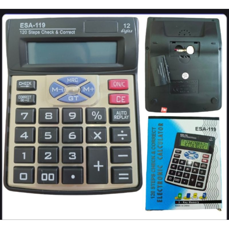 

Kalkulator ESA-119 12 Digits Calculator Meja Dagang