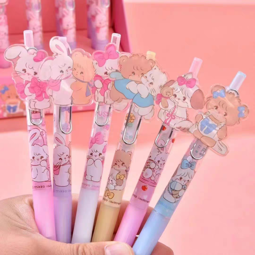 

Pulpen Ballpoint Mikko Illustrations / Cute Pen Latte, Souffle, Cammy, Mousse