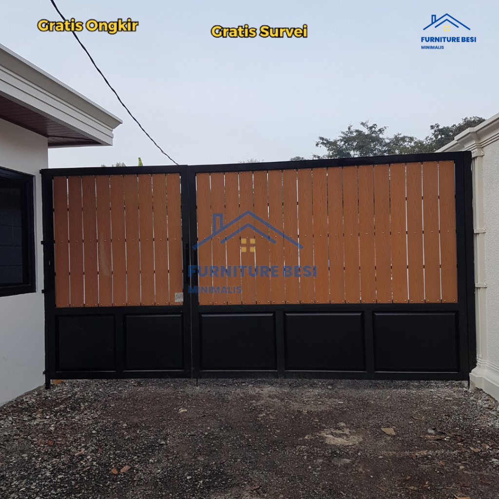 pagar rumah minimalis modern besi / gerbang rumah minimalis modern / pagar besi minimalis