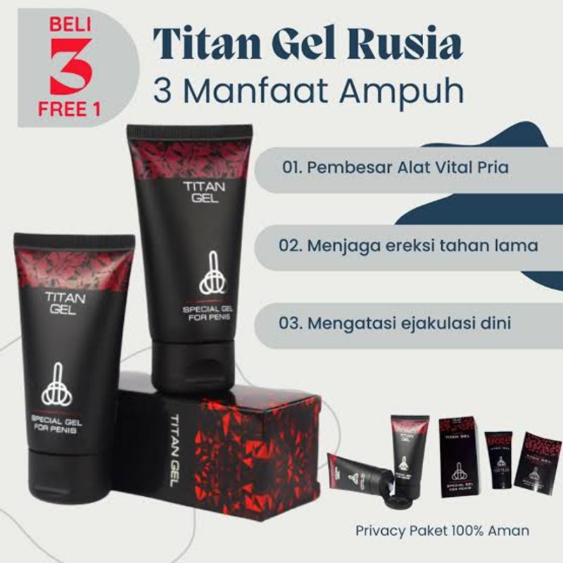 (BISA COD) Titan gel red rusia asli original besar kuat tahan lama Made in Rusia PRODUK HERBAL ALAMI