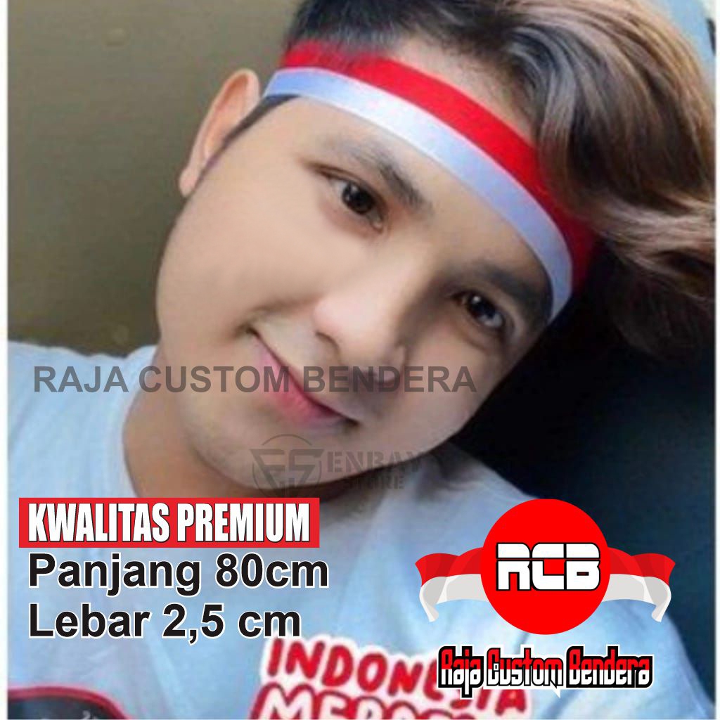 iket kepala merah putih /pita merah putih /iket merah putih