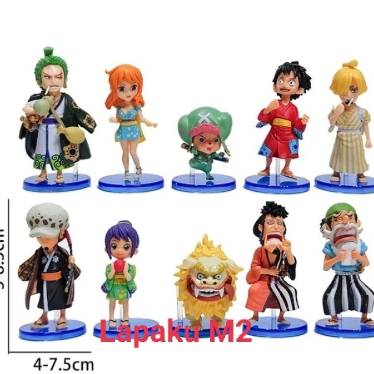 Action Figure One piece Luffy Zoro Sanji Nami set 1pcs