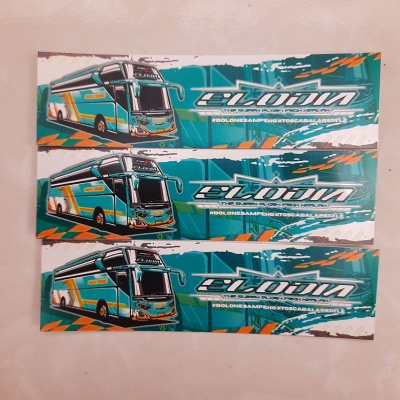 

3pcs Sticker Bus Stiker Bis Anti Air Balya Trans Elodia