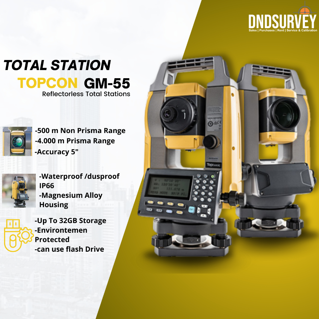 Total Station Topcon GM 55 - Total Station Topcon Laser Bergaransi 1 Tahun