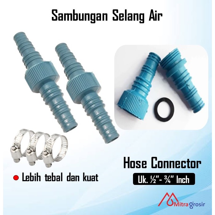SAMBUNGAN SELANG PLASTIK / PENYAMBUNG SELANG / SAMBUNGAN SELANG AIR / KONEKTOR SELANG AIR PVC